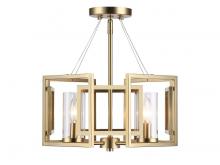  6068-SF BCB - Marco 4-Light Semi-Flush in Brushed Champagne Bronze with Clear Glass